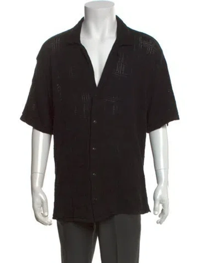 Pre-owned Represent Patterned Short Sleeve Shirt In Black
