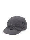 Represent Perforated Logo-print Cap In Gray