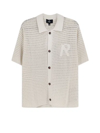 Represent Pico Cotton Blend Polo Shirt In Gray