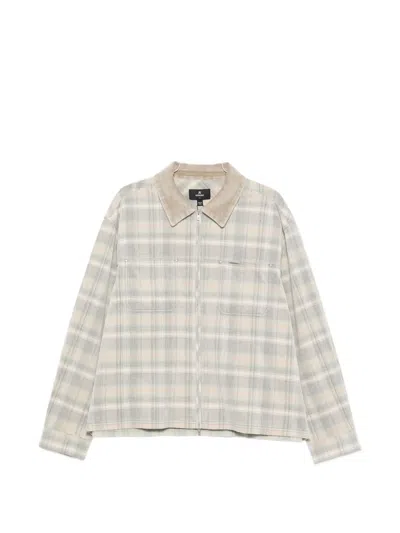 Represent Plaid Corduroy-collar Overshirt In Multi