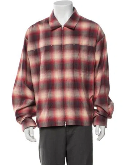 Pre-owned Represent Plaid Print Jacket In Multicolor