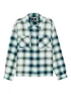 Represent Sun Bleached Cotton Flannel Button-up Shirt In Multi