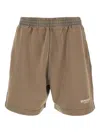 Represent Brown Shorts With Elasticated Waist And Logo Lettering On The Front In Cotton Man In Brown