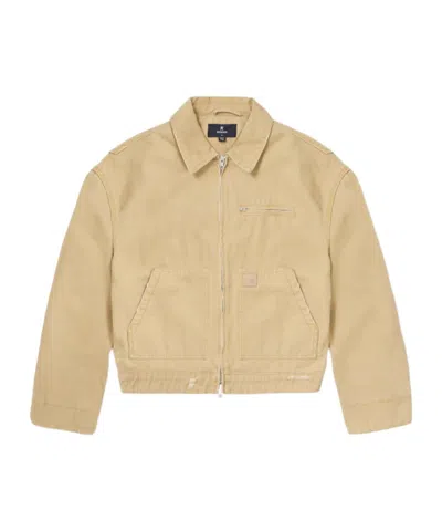 Represent Pocket Zip Cotton Jacket In Gold