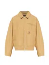 Represent Canvas Cotton Worker Jacket In Yellow