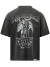 Represent Pocketed Graphic T-shirt In Stained Black
