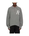 Represent Polo Neck Knitted Sweater In Gray