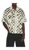 Represent Pool Side Checkerboard-print Shirt In White