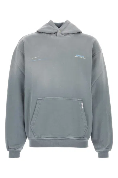 Represent Powder Blue Cotton Sweatshirt In Grey