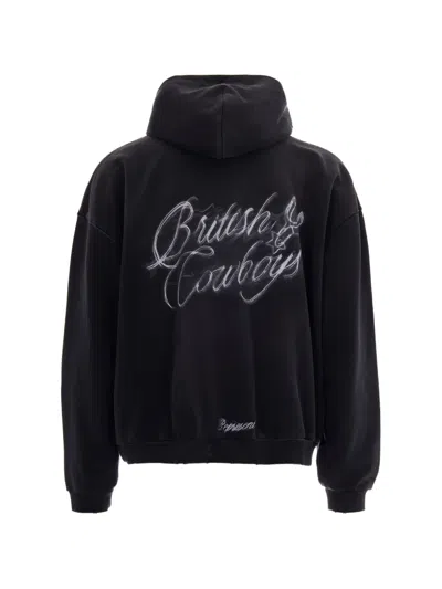Represent Print Hooded Sweatshirt In Black