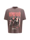Represent Graphic Crew Neck T-shirt Short Sleeves In Brown