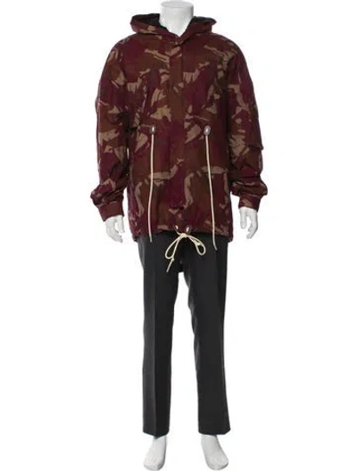 Pre-owned Represent Printed Parka In Brown