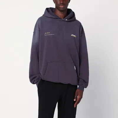 Represent Plum Cotton Hoodie With Logo In Purple