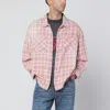Represent Long Sleeve Plaid Shirt With Chest Pockets In Pink