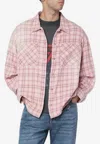 Represent Flannel Shirt With Checked Design And Pockets In Brown