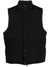 Represent Quilted Black Puffer Gilet In Black