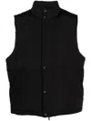 Represent Quilted Black Puffer Gilet In Black