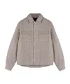 Represent Quilted Overshirt In Gray