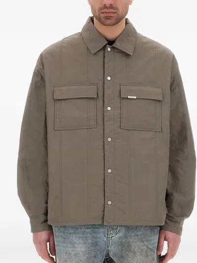 Represent Quilted Pocket Shirt In Brown