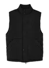 Represent Quilted Black Puffer Gilet In Black