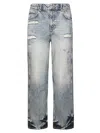 Represent R3 Distressed Baggy Denim Trousers In Gray