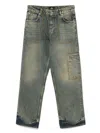 Represent Jeans With Belt Loops In Gray