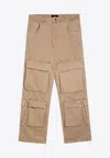 Represent R3ca Denim Cargo Pants In Beige