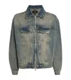 Represent R4 Washed-denim Jacket In Blue