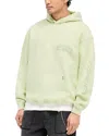 Represent Logo-print Cotton Hoodie In Matcha