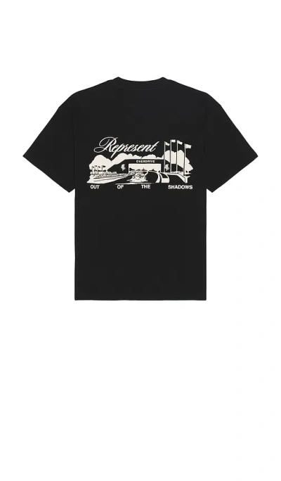 Represent Race Way T-shirt In Jet Black