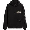 Represent Raceway Cotton Hoodie In Jet Black