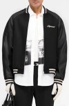 Represent Raglan Varsity Jacket In Black