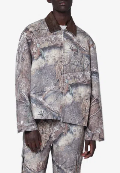 REPRESENT REALTREE CAMOUFLAGE ZIP-UP JACKET
