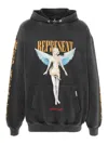 Represent Reborn Graphic-print Hoodie In Black