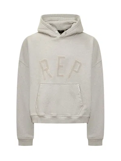 Represent Red Applique Hoodie In Grey