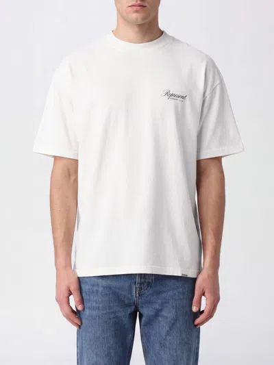 Represent Relaxed Fit Cotton T-shirt With Back Logo In White