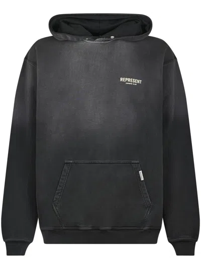 Represent Relaxed Fit Hoodie With Graphic Back And Subtle Logo In Black