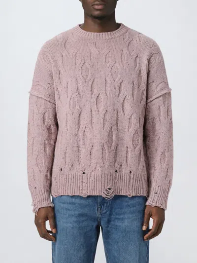 Represent Relaxed-fit Distressed Wool-blend Crew-neck Jumper In Multi