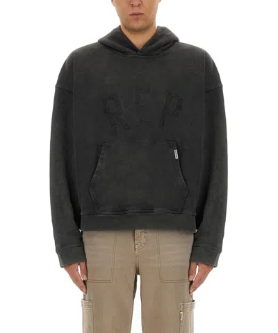 Represent Rep Applique Hoodie In Black