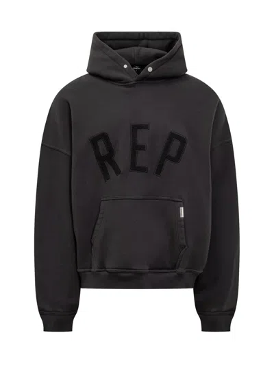 Represent Rep Applique Hoodie In Black