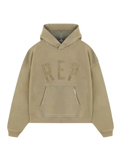 Represent Rep Applique Hoodie In Beige