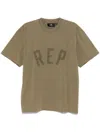 Represent Logo Embroidered Round Neck T-shirt In Green