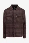 Represent Rep Long-sleeved Flannel Shirt In Brown