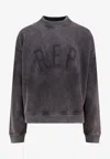 Represent Cotton Sweatshirt With Frontal Rep Logo In Brown