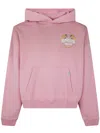 Represent Oversize Distressed Angel Border Graphic Hoodie In Pink