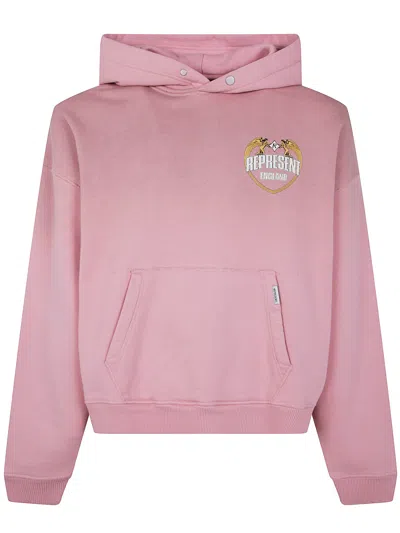 Represent Angel Border Hoodie In Pink