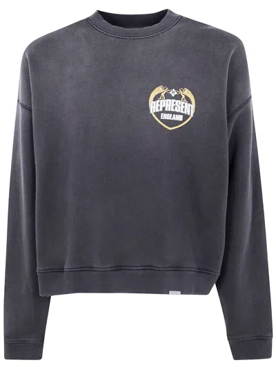 Represent Angel Border Sweatshirt In Blue