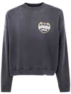 Represent Cotton Sweatshirt With Distressed Effect In Blue