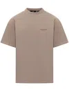 Represent Beige T-shirt With Owners Club Logo In Brown