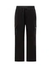 Represent Black Cargo Pants With Side Pockets In Black